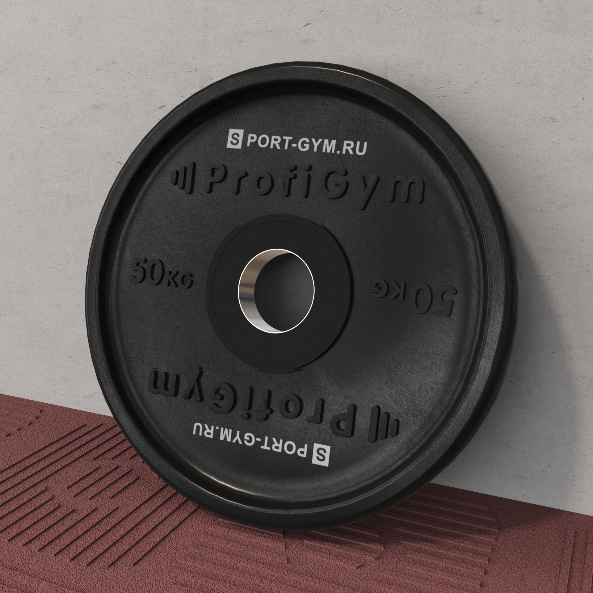 Черный олимпийский диск Profigym 50 кг