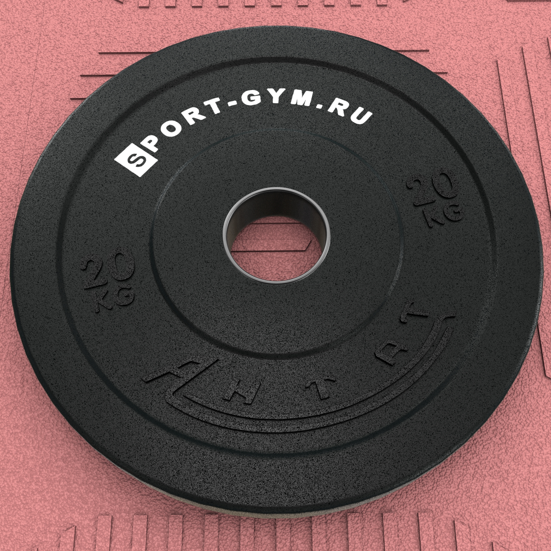 Бамперный диск для кроссфита 20 кг черный