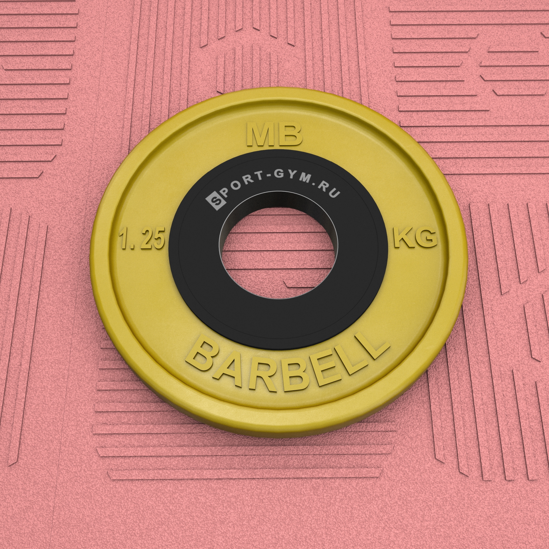 Желтый олимпийский диск 1,25 кг MB Barbell &Oslash; 51 мм
