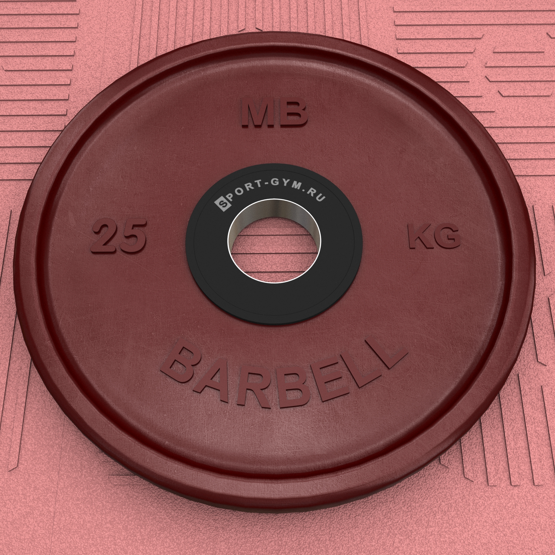 Красный олимпийский диск 25 кг MB Barbell &Oslash; 51 мм
