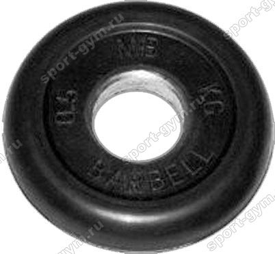 Черный тренировочный диск 0,5 кг MB Barbell