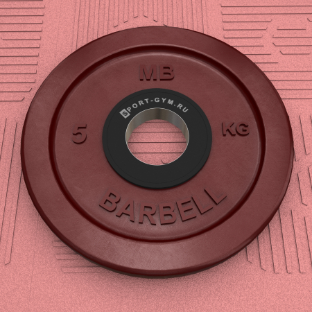 Красный олимпийский диск 5 кг MB Barbell Ø 51 мм