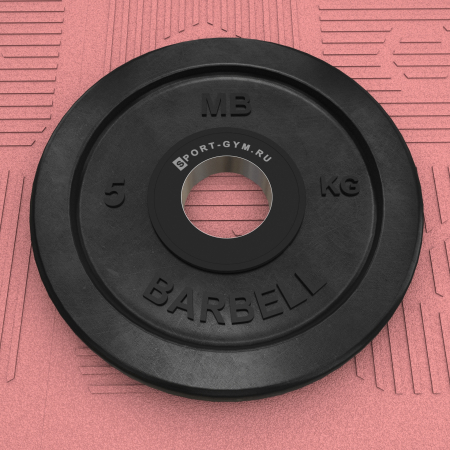 Черный олимпийский диск 5 кг MB Barbell Ø 51 мм