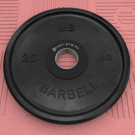 Черный олимпийский диск 25 кг MB Barbell Ø 51 мм