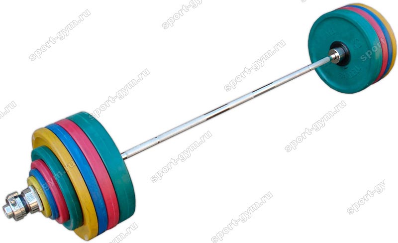 Олимпийская штанга тяжелоатлетическая 282,5 кг цветная