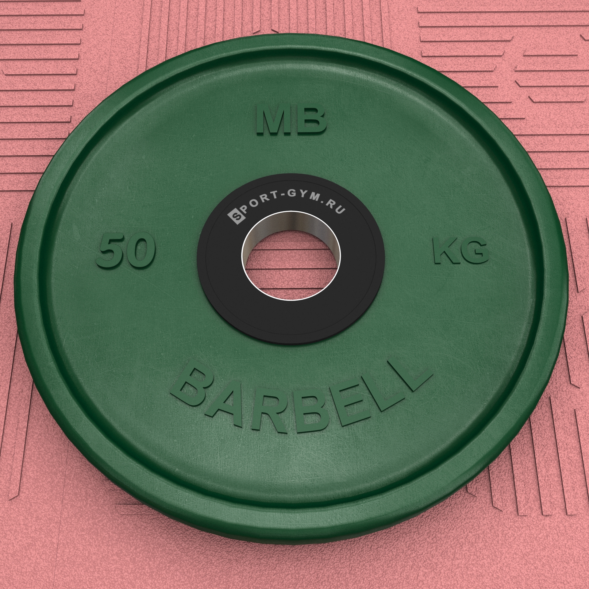 Зеленый олимпийский диск 50 кг MB Barbell &Oslash; 51 мм