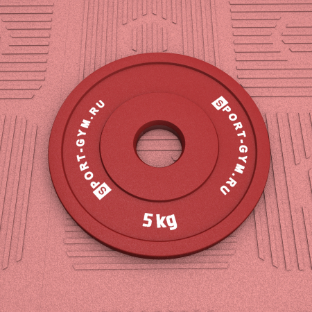 Стальной диск для пауэрлифтинга 5 кг Ø 51 мм
