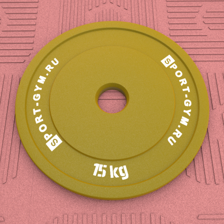 Стальной диск для пауэрлифтинга 15 кг Ø 51 мм