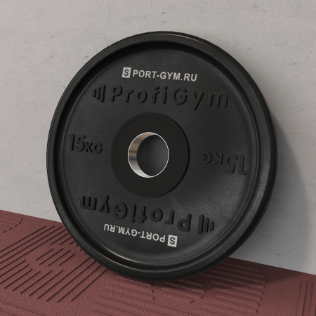Черный олимпийский диск Profigym 15 кг