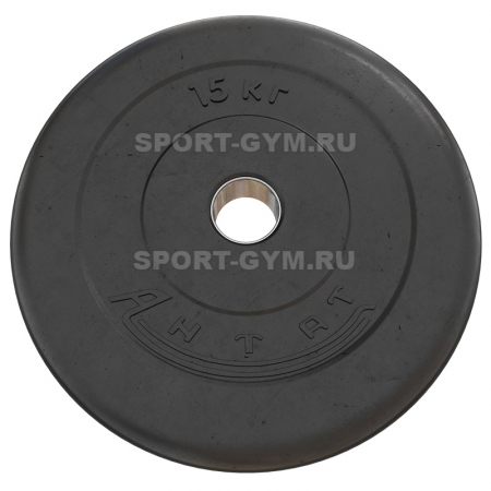 Черный тренировочный диск 15 кг Антат