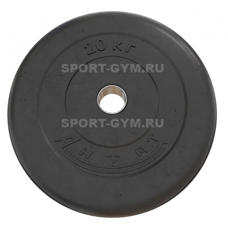 Черный тренировочный диск 20 кг Антат