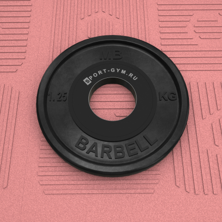 Черный олимпийский диск 1,25 кг MB Barbell Ø 51 мм