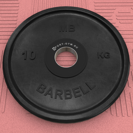 Черный олимпийский диск 10 кг MB Barbell Ø 51 мм