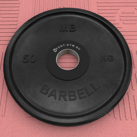 Черный олимпийский диск 50 кг MB Barbell Ø 51 мм