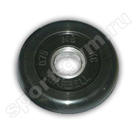 Черный тренировочный диск 0,75 кг MB Barbell