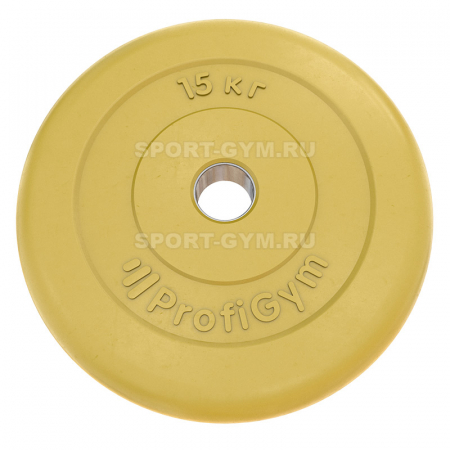Цветной диск Profigym тренировочный 15 кг